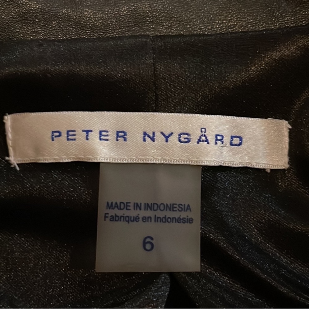 Peter Nygard velvet suit leather trimmed jacket (6) skirt (small) price is firm - Picture 8 of 13